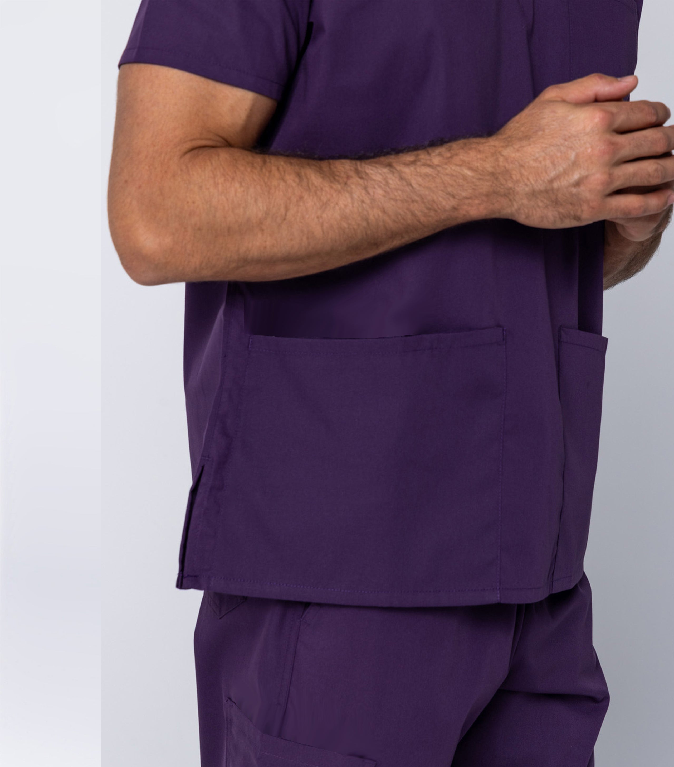 Poplin Unisex Scrub Set - 8 Pockets, Half Sleeves (3-Pocket Top & 5-Pocket Pant)