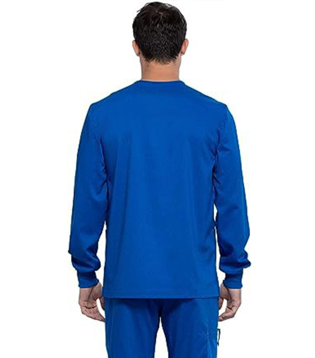 Poplin Unisex Scrub Jacket Full-Sleeve 3 Pockets with Snap Buttons & Ribbed Cuffs