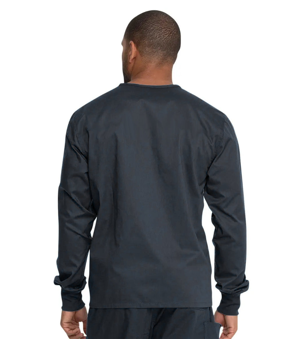 Poplin Unisex Scrub Jacket Full-Sleeve with 2 Pockets Snap Button