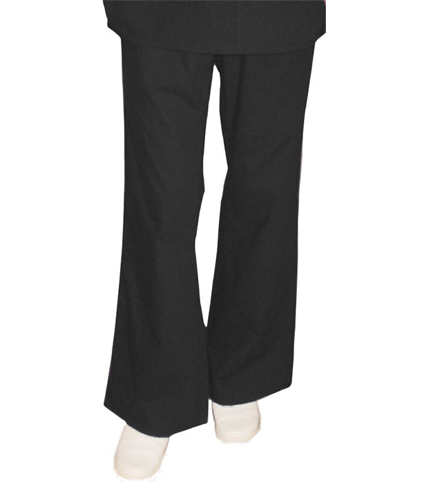 Stretchable Pant 2 side pockets flare leg waistband with drawstring and elastic both ladies
