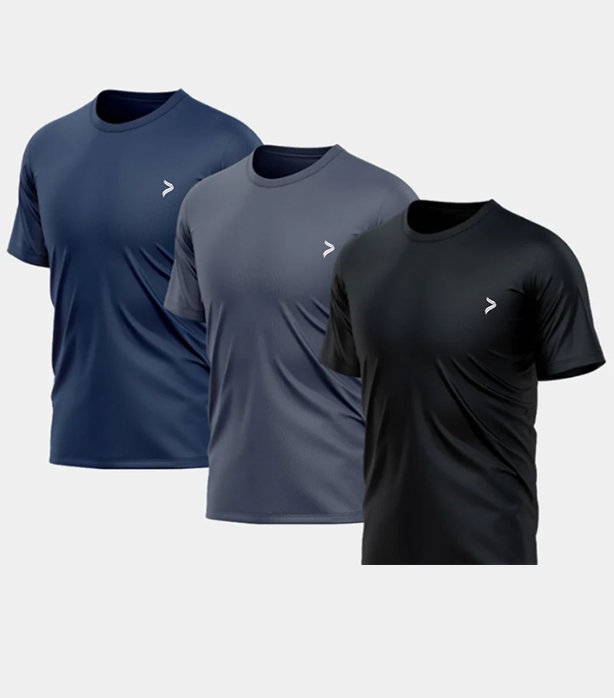Pack of Three Dri Fit Round Neck Power Tshirt