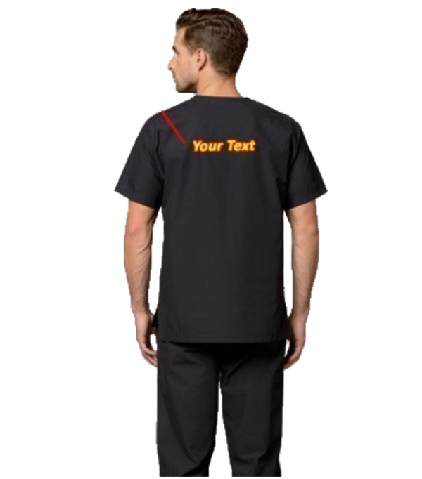 Stretchable Women Scrub Set V Neck - 5 Pockets (2 Pockets Top with 1 Pencil Pocket, 2 Pockets Pant with 1 Cargo Pocket & 1 Back Pocket), Half Sleeves