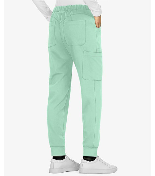 Poplin Women's Jogger Scrub Pant - 6 Pockets (2 Side, 2 Cargo, 2 Back, Pockets) Half Elastic Waistband And Drawstring Both.