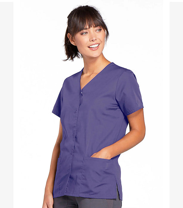 Microfiber Women's Scrub Top Front Open