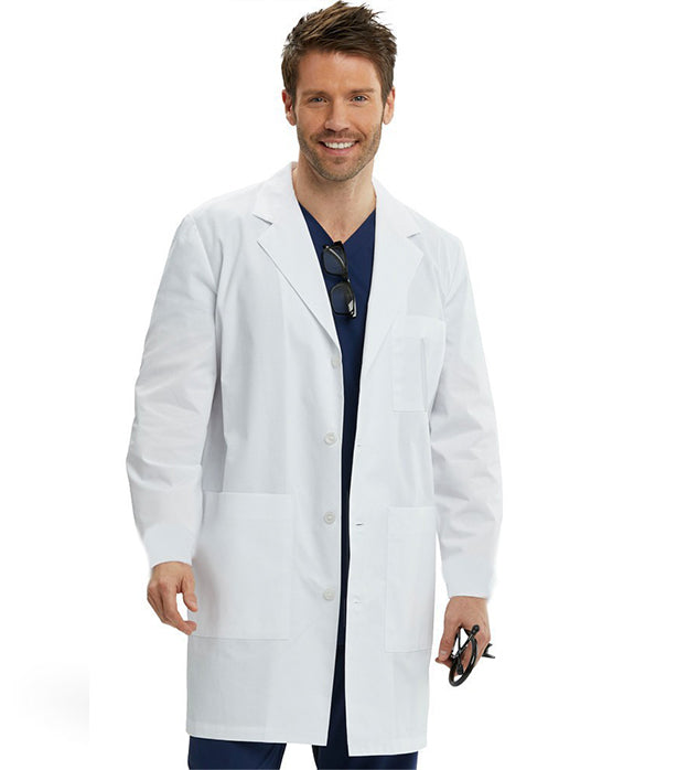 Poplin Unisex Lab Coat Full-Sleeve with 3 Pockets & Plastic Buttons solid pleated