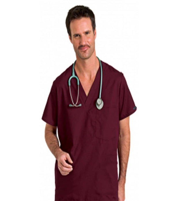 Unisex Solid 7-Pocket Scrub Set