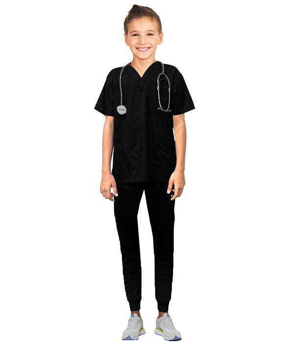 Children's Jogger scrub set 3 pocket half sleeve (top 2 pocket with bottom 1 pocket)
